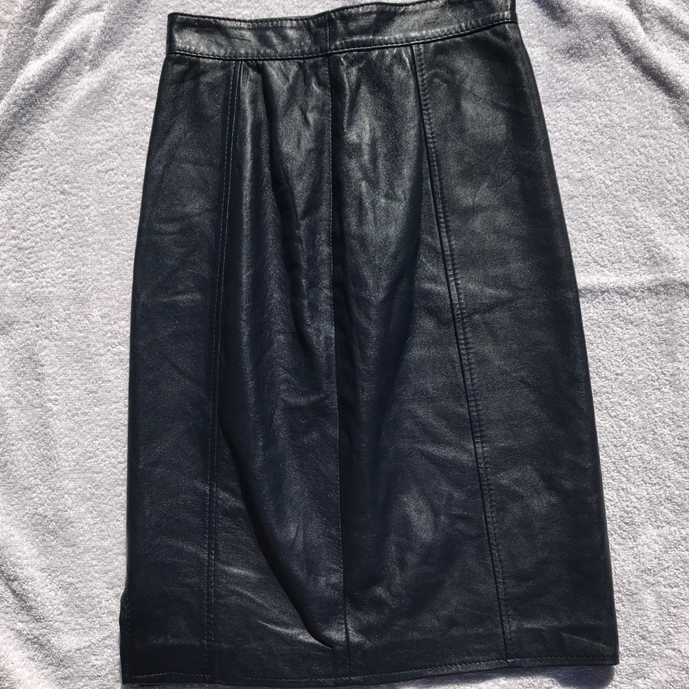 Vintage Leather pencil skirt